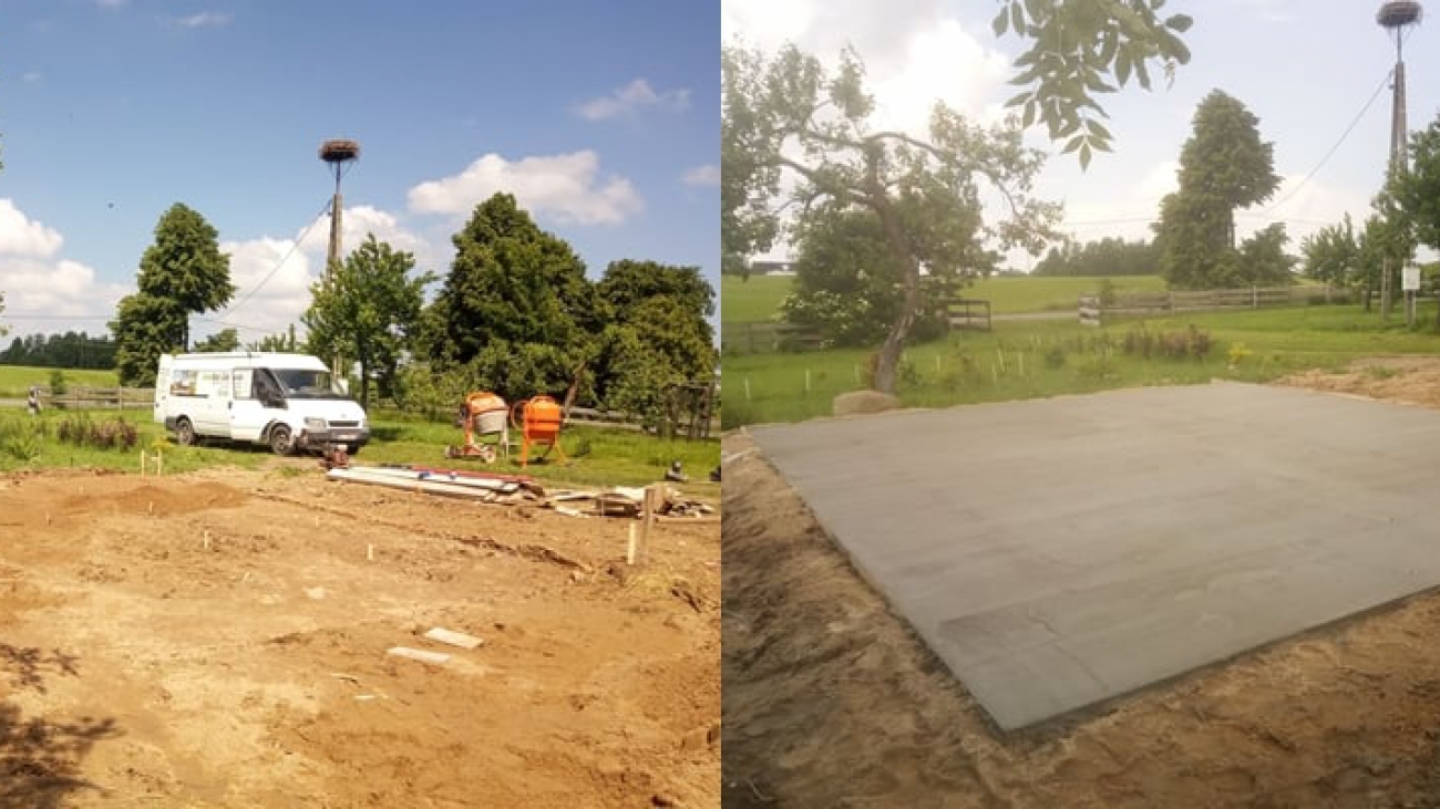 Płyta pod garaż drewniany. Firma Budowlana Warminsko Mazurskie GreenBud