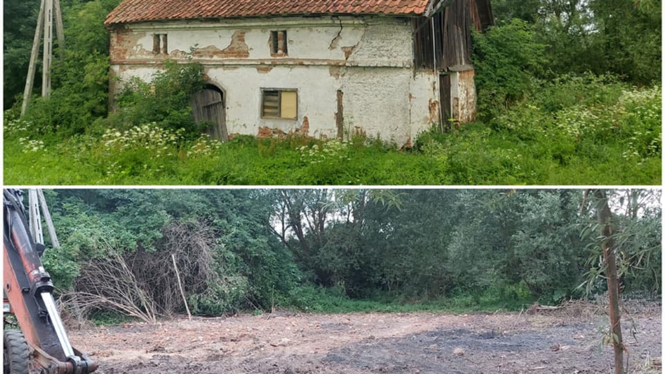 Rozbiórka 2 budynków gospodarczych Firma Budowlana Warmińsko Mazurskie GreenBud 2
