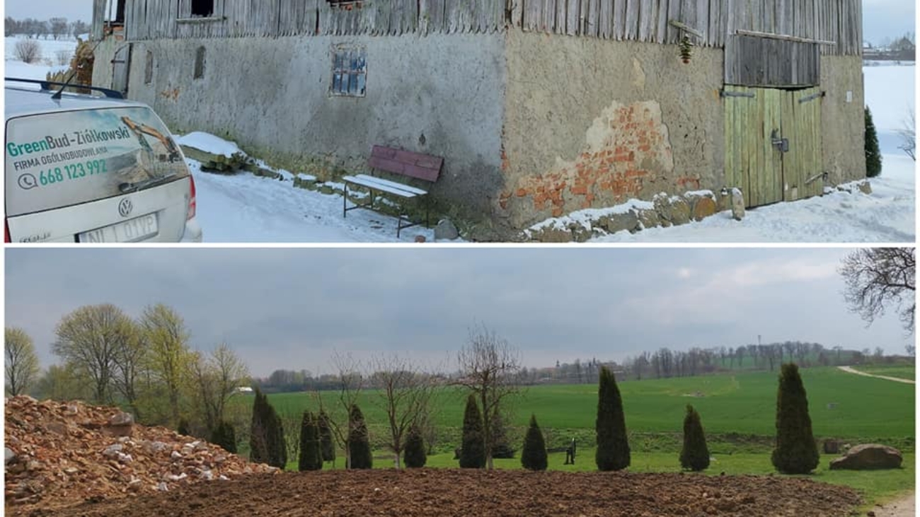 Wyburzenie Starego Budynku Gospodarczego