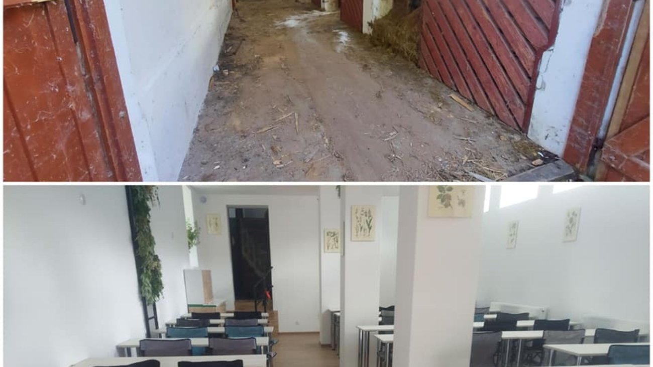 Metamorfoza starej stajni w salę wykładową 1