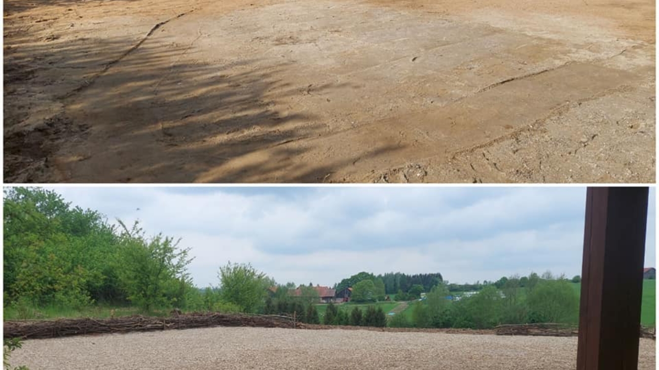 Prace ziemne- utwardzanie terenu 1