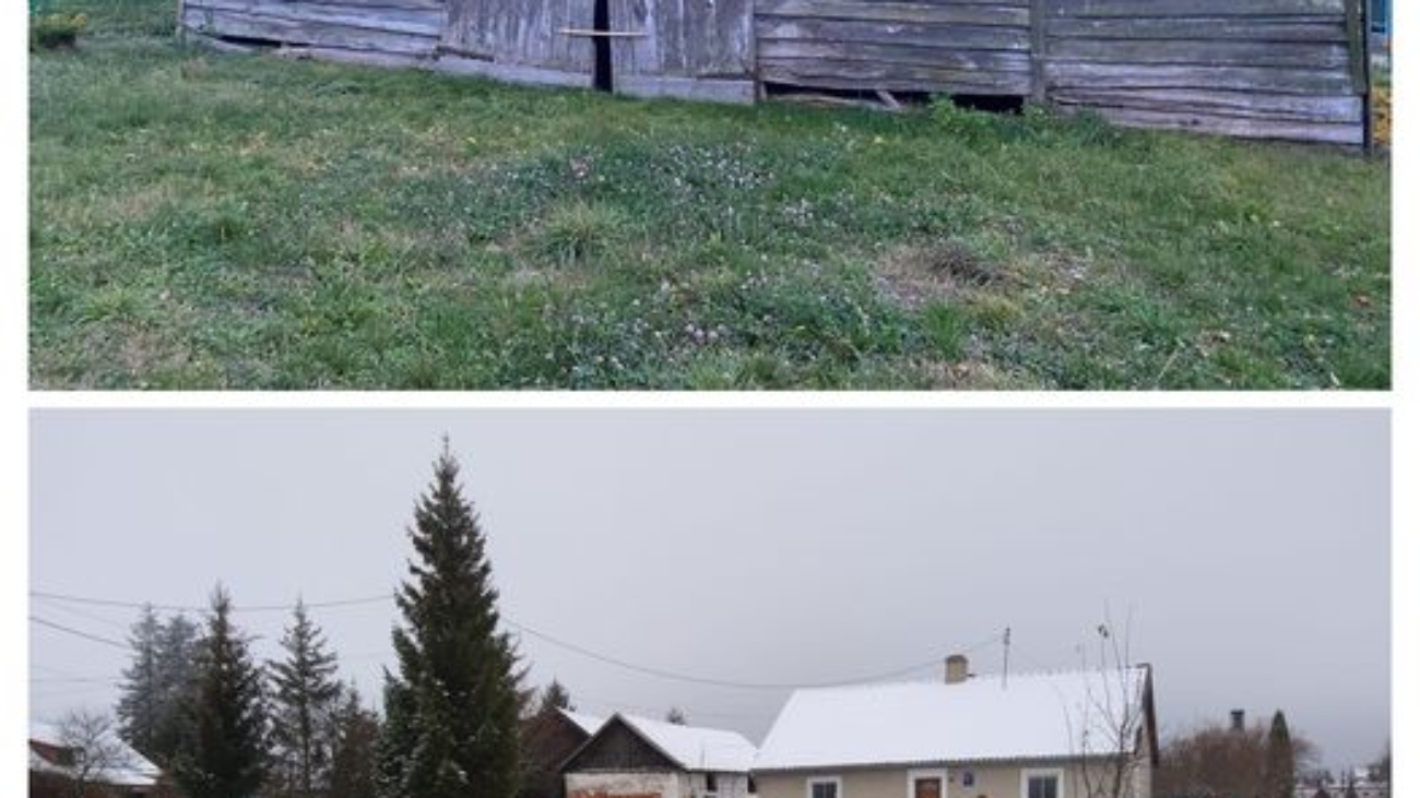 Rozbiórka starej stodoły